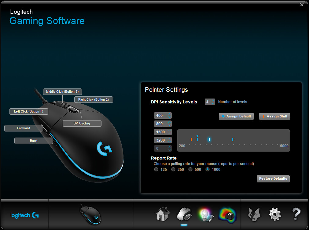 Driver chuột Logitech G102